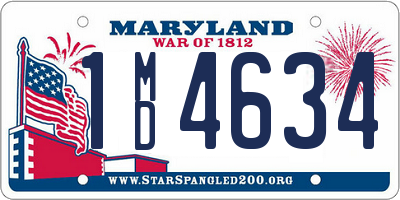 MD license plate 1MD4634