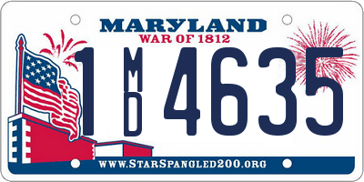 MD license plate 1MD4635