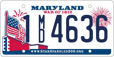 MD license plate 1MD4636