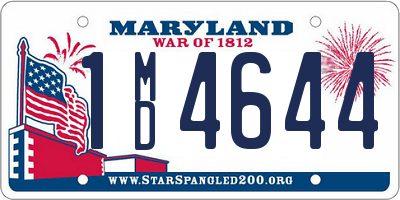 MD license plate 1MD4644