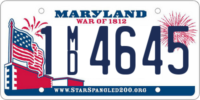 MD license plate 1MD4645