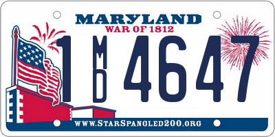 MD license plate 1MD4647