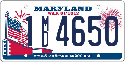 MD license plate 1MD4650