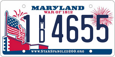 MD license plate 1MD4655