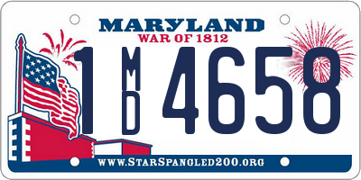 MD license plate 1MD4658