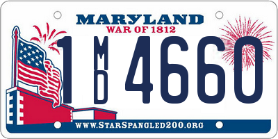 MD license plate 1MD4660