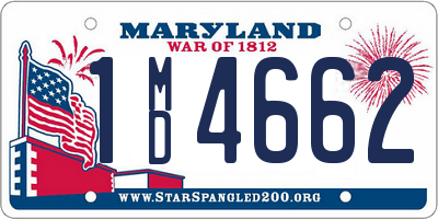 MD license plate 1MD4662