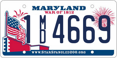 MD license plate 1MD4669