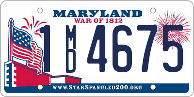 MD license plate 1MD4675
