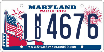 MD license plate 1MD4676