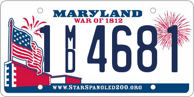 MD license plate 1MD4681