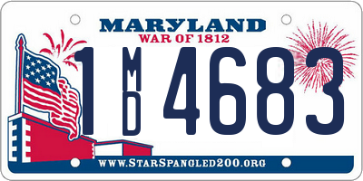 MD license plate 1MD4683