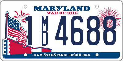 MD license plate 1MD4688