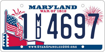 MD license plate 1MD4697