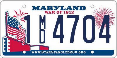 MD license plate 1MD4704