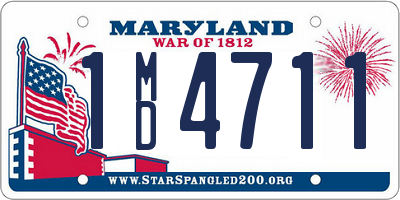 MD license plate 1MD4711