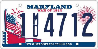 MD license plate 1MD4712