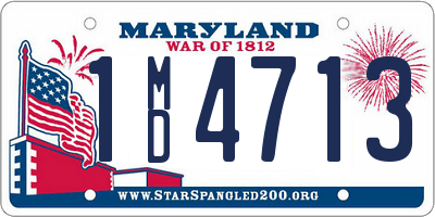 MD license plate 1MD4713
