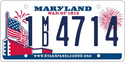 MD license plate 1MD4714