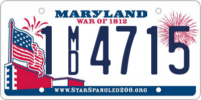 MD license plate 1MD4715