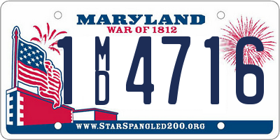 MD license plate 1MD4716