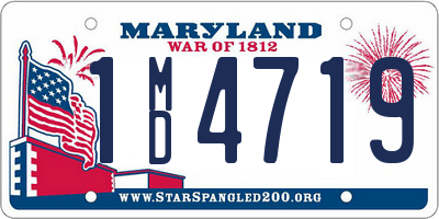 MD license plate 1MD4719