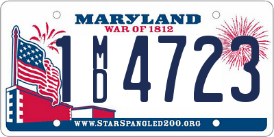 MD license plate 1MD4723