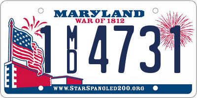 MD license plate 1MD4731