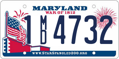 MD license plate 1MD4732