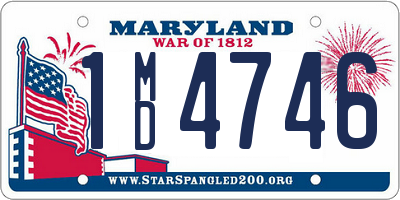 MD license plate 1MD4746