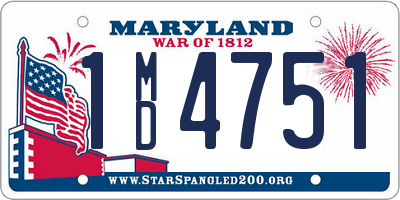 MD license plate 1MD4751