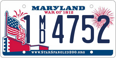 MD license plate 1MD4752