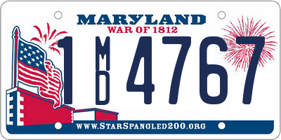 MD license plate 1MD4767