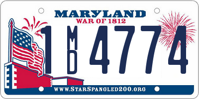 MD license plate 1MD4774