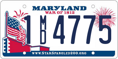 MD license plate 1MD4775