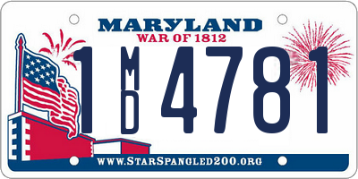 MD license plate 1MD4781