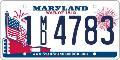 MD license plate 1MD4783