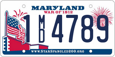 MD license plate 1MD4789