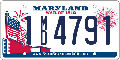 MD license plate 1MD4791