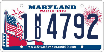 MD license plate 1MD4792