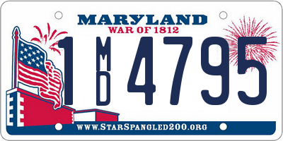 MD license plate 1MD4795