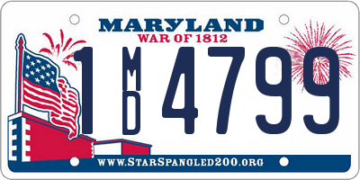 MD license plate 1MD4799