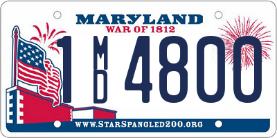 MD license plate 1MD4800