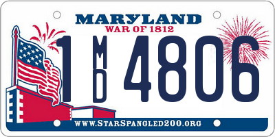 MD license plate 1MD4806