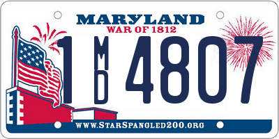 MD license plate 1MD4807