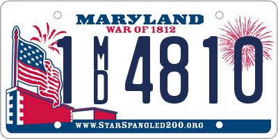 MD license plate 1MD4810