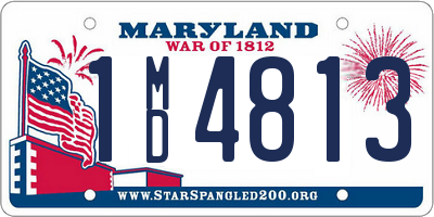 MD license plate 1MD4813