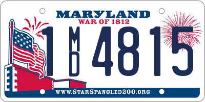 MD license plate 1MD4815