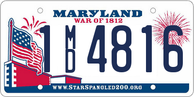 MD license plate 1MD4816