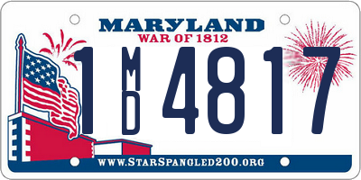 MD license plate 1MD4817